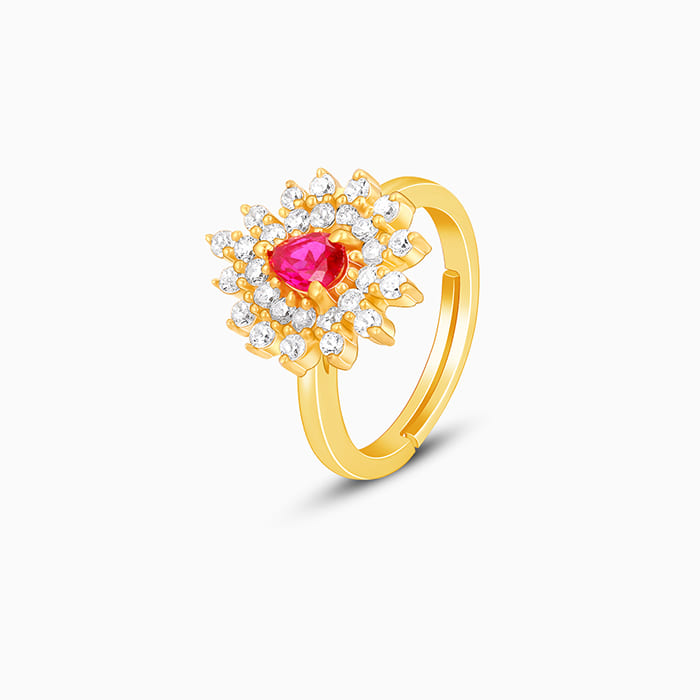 CZ Stone Nose Ring in 22K Yellow Gold (0.3gm) – Virani Jewelers